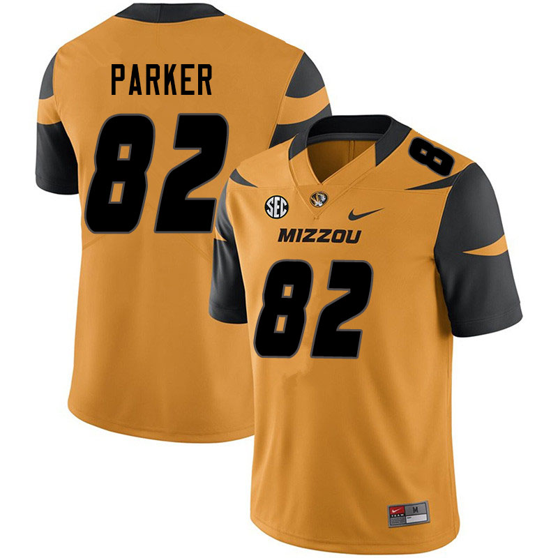 Men #82 Daniel Parker Missouri Tigers College Football Jerseys Sale-Yellow